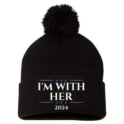 Im With Her Kamala Pom Pom 12in Knit Beanie