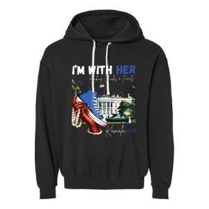 Im With Her Rocking Chucks Pearls Kamala 2024 Garment-Dyed Fleece Hoodie