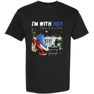 Im With Her Rocking Chucks Pearls Kamala 2024 Garment-Dyed Heavyweight T-Shirt