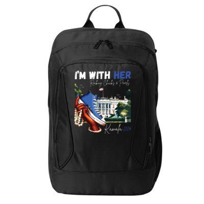 Im With Her Rocking Chucks Pearls Kamala 2024 City Backpack