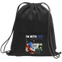 Im With Her Rocking Chucks Pearls Kamala 2024 Sweatshirt Cinch Pack Bag