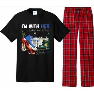 Im With Her Rocking Chucks Pearls Kamala 2024 Pajama Set