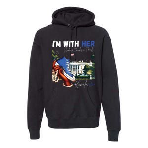 Im With Her Rocking Chucks Pearls Kamala 2024 Premium Hoodie