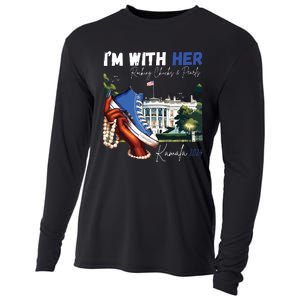 Im With Her Rocking Chucks Pearls Kamala 2024 Cooling Performance Long Sleeve Crew