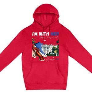 Im With Her Rocking Chucks Pearls Kamala 2024 Premium Pullover Hoodie