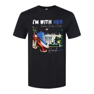 Im With Her Rocking Chucks Pearls Kamala 2024 Softstyle CVC T-Shirt