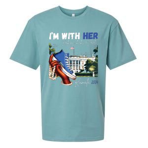 Im With Her Rocking Chucks Pearls Kamala 2024 Sueded Cloud Jersey T-Shirt