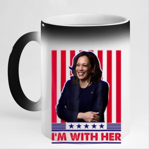 IM With Her Kamala Vote For 2024 President 11oz Black Color Changing Mug