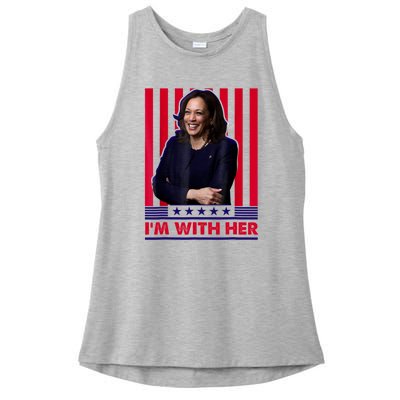 IM With Her Kamala Vote For 2024 President Ladies PosiCharge Tri-Blend Wicking Tank