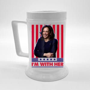 IM With Her Kamala Vote For 2024 President Beer Stein