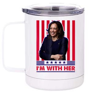 IM With Her Kamala Vote For 2024 President 12 oz Stainless Steel Tumbler Cup