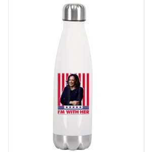 IM With Her Kamala Vote For 2024 President Stainless Steel Insulated Water Bottle