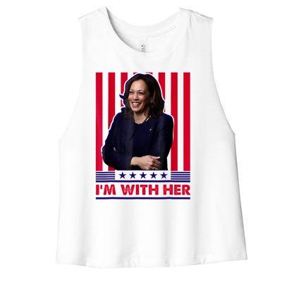 IM With Her Kamala Vote For 2024 President Women's Racerback Cropped Tank