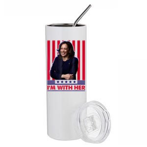 IM With Her Kamala Vote For 2024 President Stainless Steel Tumbler