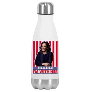 IM With Her Kamala Vote For 2024 President Stainless Steel Insulated Water Bottle