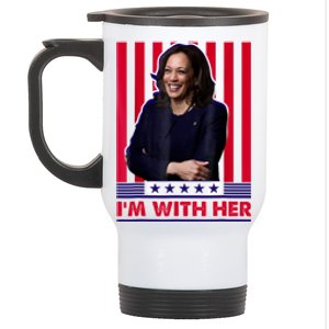 IM With Her Kamala Vote For 2024 President Stainless Steel Travel Mug