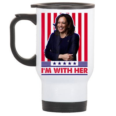 IM With Her Kamala Vote For 2024 President Stainless Steel Travel Mug