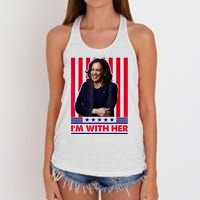 IM With Her Kamala Vote For 2024 President Women's Knotted Racerback Tank