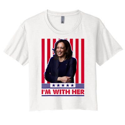 IM With Her Kamala Vote For 2024 President Women's Crop Top Tee