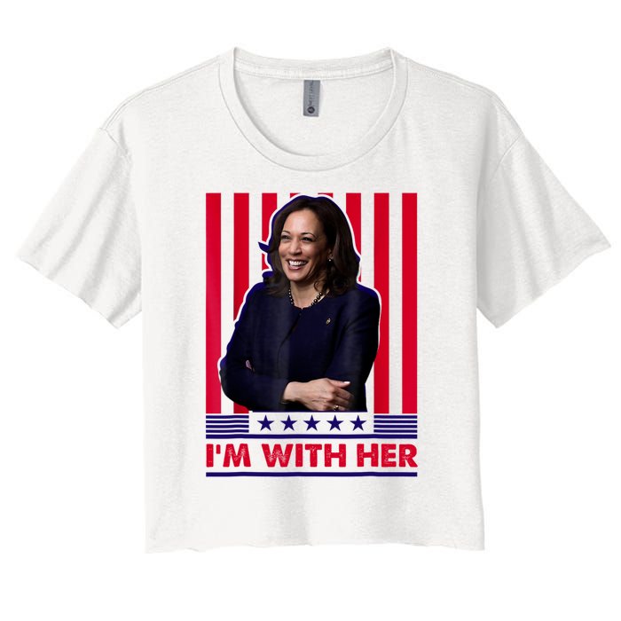 IM With Her Kamala Vote For 2024 President Women's Crop Top Tee