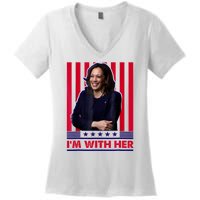 IM With Her Kamala Vote For 2024 President Women's V-Neck T-Shirt