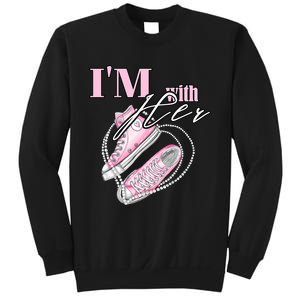 IM With Her Chucks And Pearls Election 2024 Sweatshirt