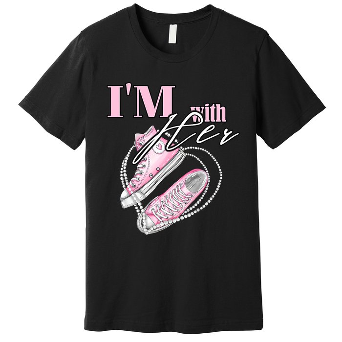 IM With Her Chucks And Pearls Election 2024 Premium T-Shirt