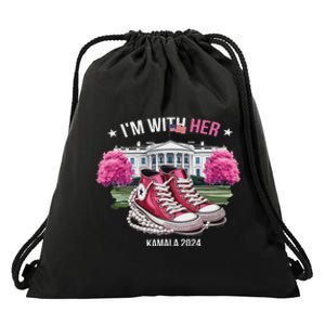 IM With Her Kamala Vote For 2024 President Kamala Harris Drawstring Bag