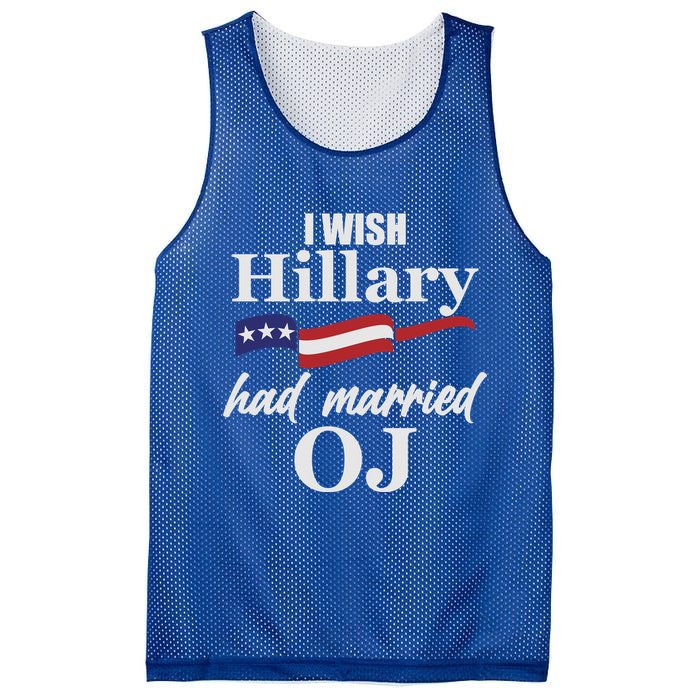 I Wish Hillary Had Married OJ Mesh Reversible Basketball Jersey Tank