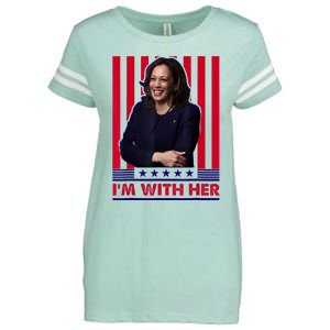 IM With Her Kamala Vote For 2024 President Kamala Harris Enza Ladies Jersey Football T-Shirt