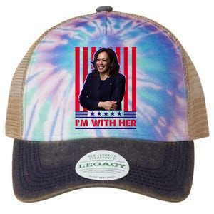 IM With Her Kamala Vote For 2024 President Kamala Harris Legacy Tie Dye Trucker Hat