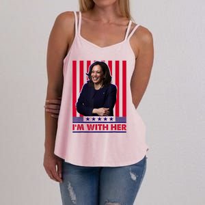 IM With Her Kamala Vote For 2024 President Kamala Harris Women's Strappy Tank