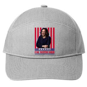 IM With Her Kamala Vote For 2024 President Kamala Harris 7-Panel Snapback Hat