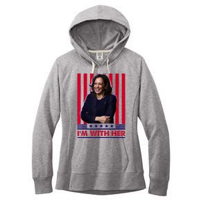 IM With Her Kamala Vote For 2024 President Kamala Harris Women's Fleece Hoodie