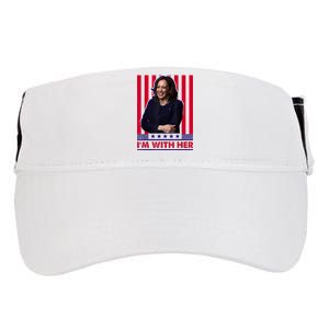 IM With Her Kamala Vote For 2024 President Kamala Harris Adult Drive Performance Visor