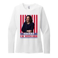 IM With Her Kamala Vote For 2024 President Kamala Harris Womens CVC Long Sleeve Shirt