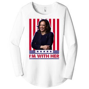 IM With Her Kamala Vote For 2024 President Kamala Harris Women's Perfect Tri Tunic Long Sleeve Shirt