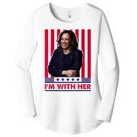 IM With Her Kamala Vote For 2024 President Kamala Harris Women's Perfect Tri Tunic Long Sleeve Shirt