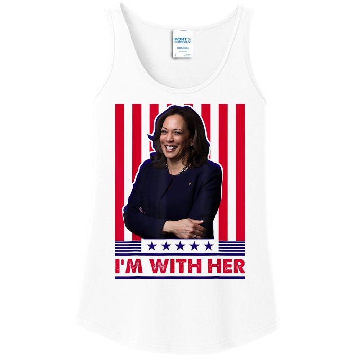 IM With Her Kamala Vote For 2024 President Kamala Harris Ladies Essential Tank