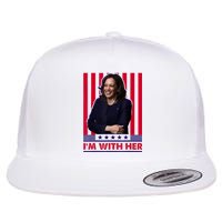 IM With Her Kamala Vote For 2024 President Kamala Harris Flat Bill Trucker Hat