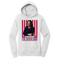 IM With Her Kamala Vote For 2024 President Kamala Harris Women's Pullover Hoodie