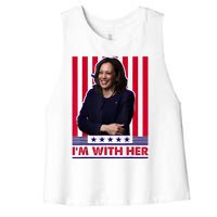 IM With Her Kamala Vote For 2024 President Kamala Harris Women's Racerback Cropped Tank