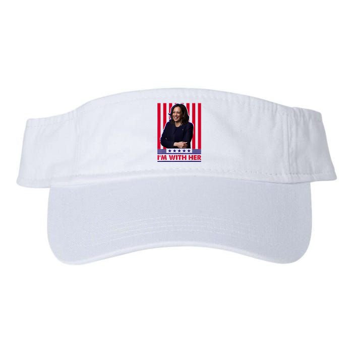 IM With Her Kamala Vote For 2024 President Kamala Harris Valucap Bio-Washed Visor