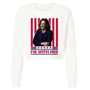 IM With Her Kamala Vote For 2024 President Kamala Harris Cropped Pullover Crew