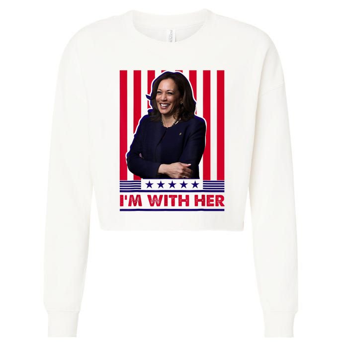 IM With Her Kamala Vote For 2024 President Kamala Harris Cropped Pullover Crew