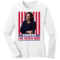 IM With Her Kamala Vote For 2024 President Kamala Harris Ladies Long Sleeve Shirt