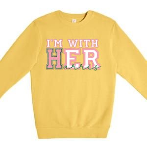 Im With Her President Kamala Election Premium Crewneck Sweatshirt