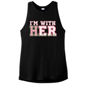 Im With Her President Kamala Election Ladies PosiCharge Tri-Blend Wicking Tank