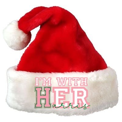 Im With Her President Kamala Election Premium Christmas Santa Hat