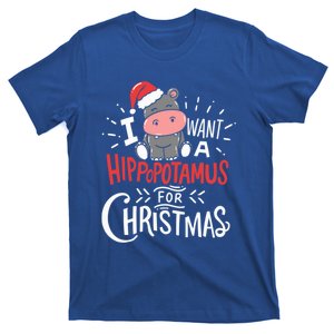 I Want Hippopotamus For Christmas Hippo Xmas Cute Gift T-Shirt